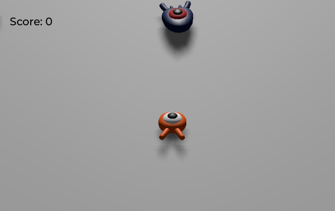 a orange squasher facing a creep