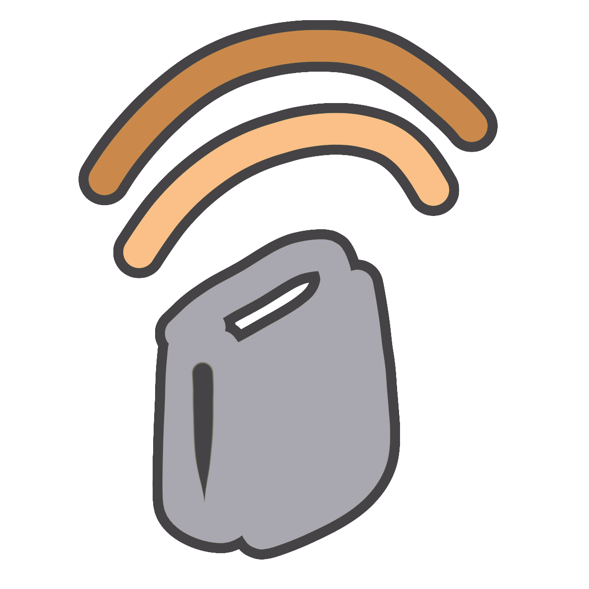 A stylized toaster with wifi bread signal